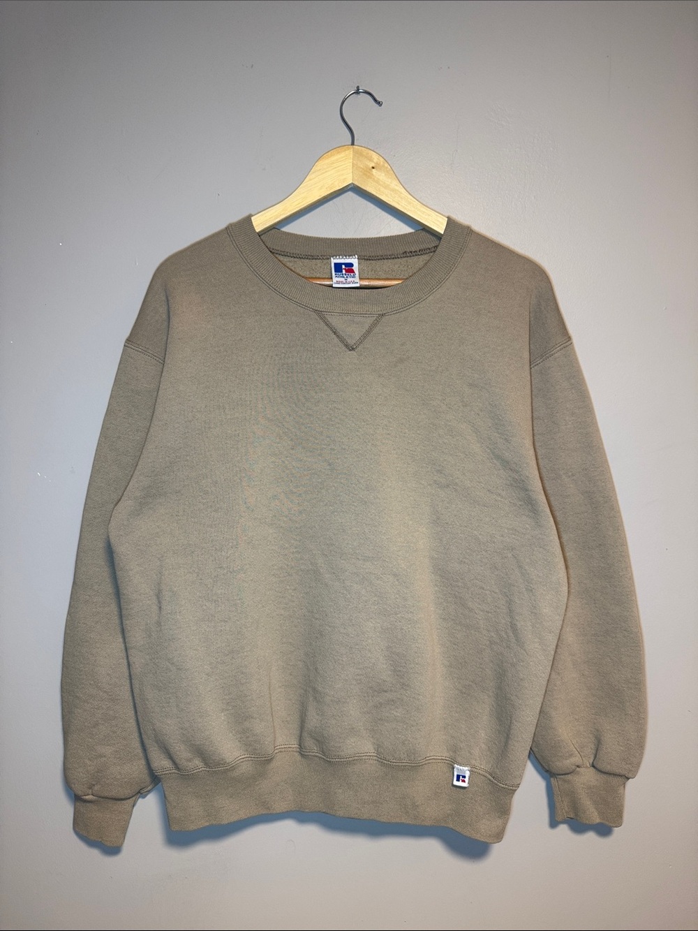 Vintage Russell Athletic Crewneck / XL / Tan / Made In USA